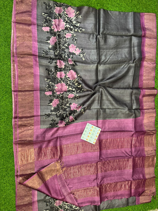 Pure Tussar Silk Saree