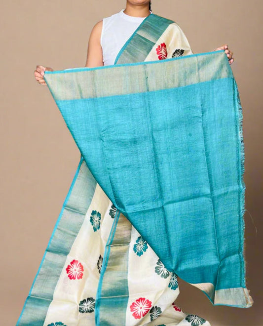 Pure Tussar Silk Saree