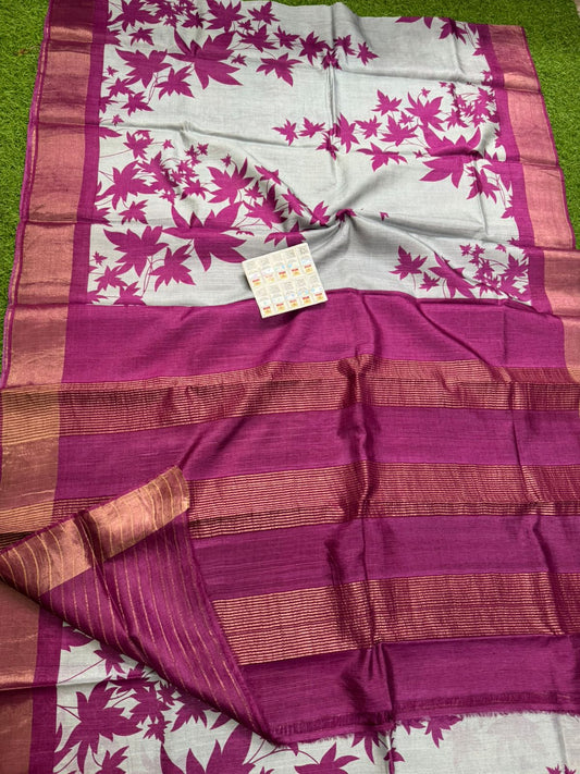 Pure Tussar Silk Saree