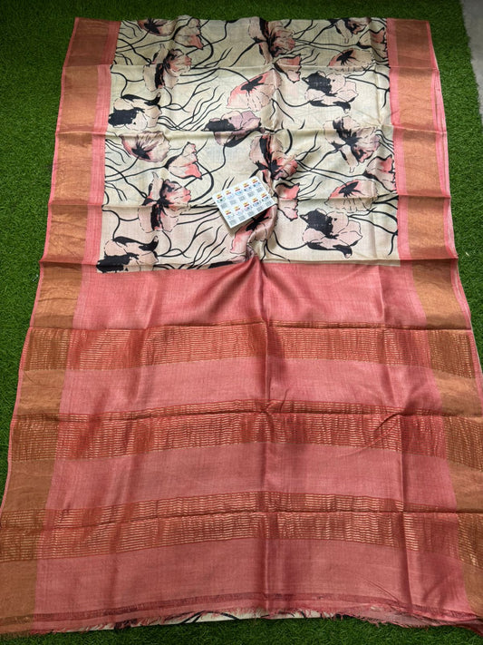 Pure Tussar Silk Saree