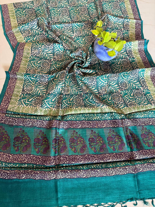 Pure Tussar Silk Saree