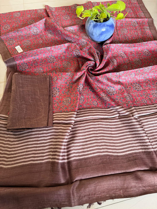 Pure Tussar Silk Saree