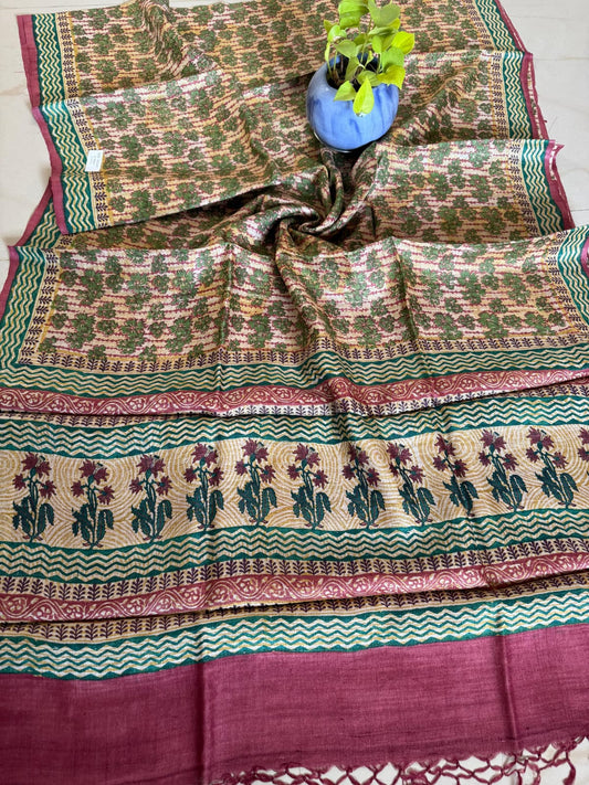 Pure Tussar Silk Saree