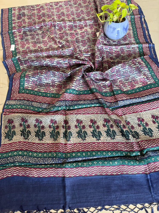 Pure Tussar Silk Saree