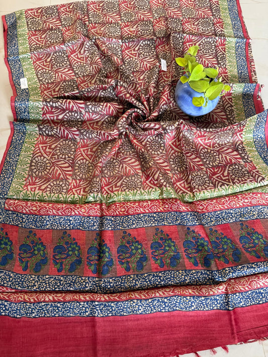 Pure Tussar Silk Saree