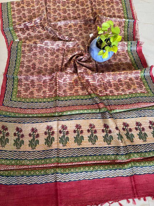Pure Tussar Silk Saree