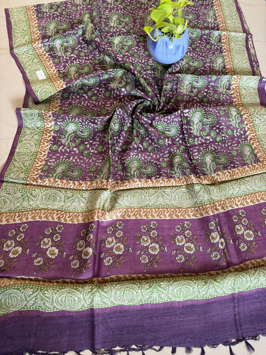 Pure Tussar Silk Saree