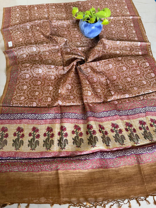 Pure Tussar Silk Saree