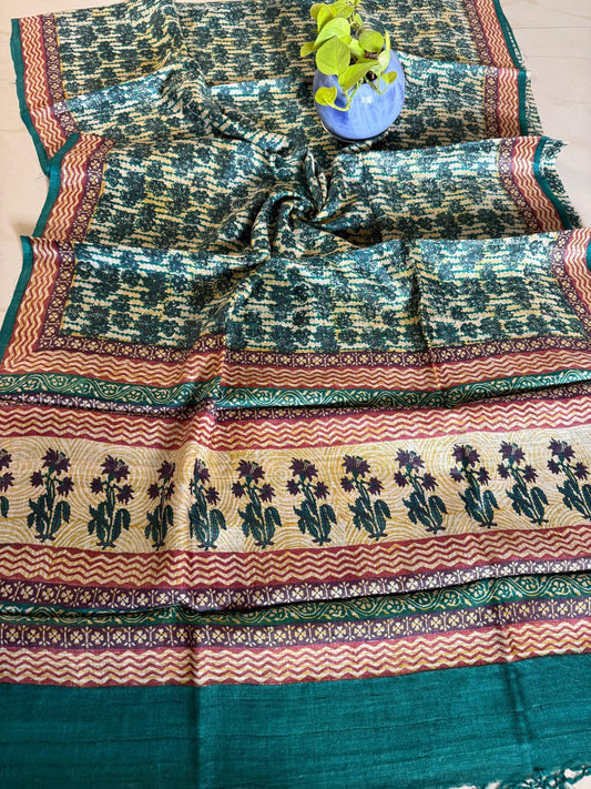 Pure Tussar Silk Saree