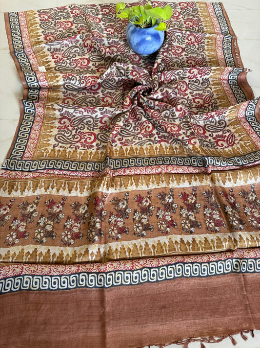 Pure Tussar Silk Saree