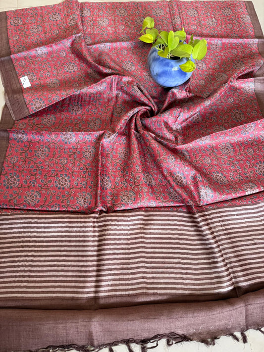 Pure Tussar Silk Saree