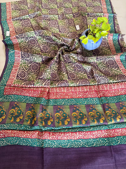 Pure Tussar Silk Saree
