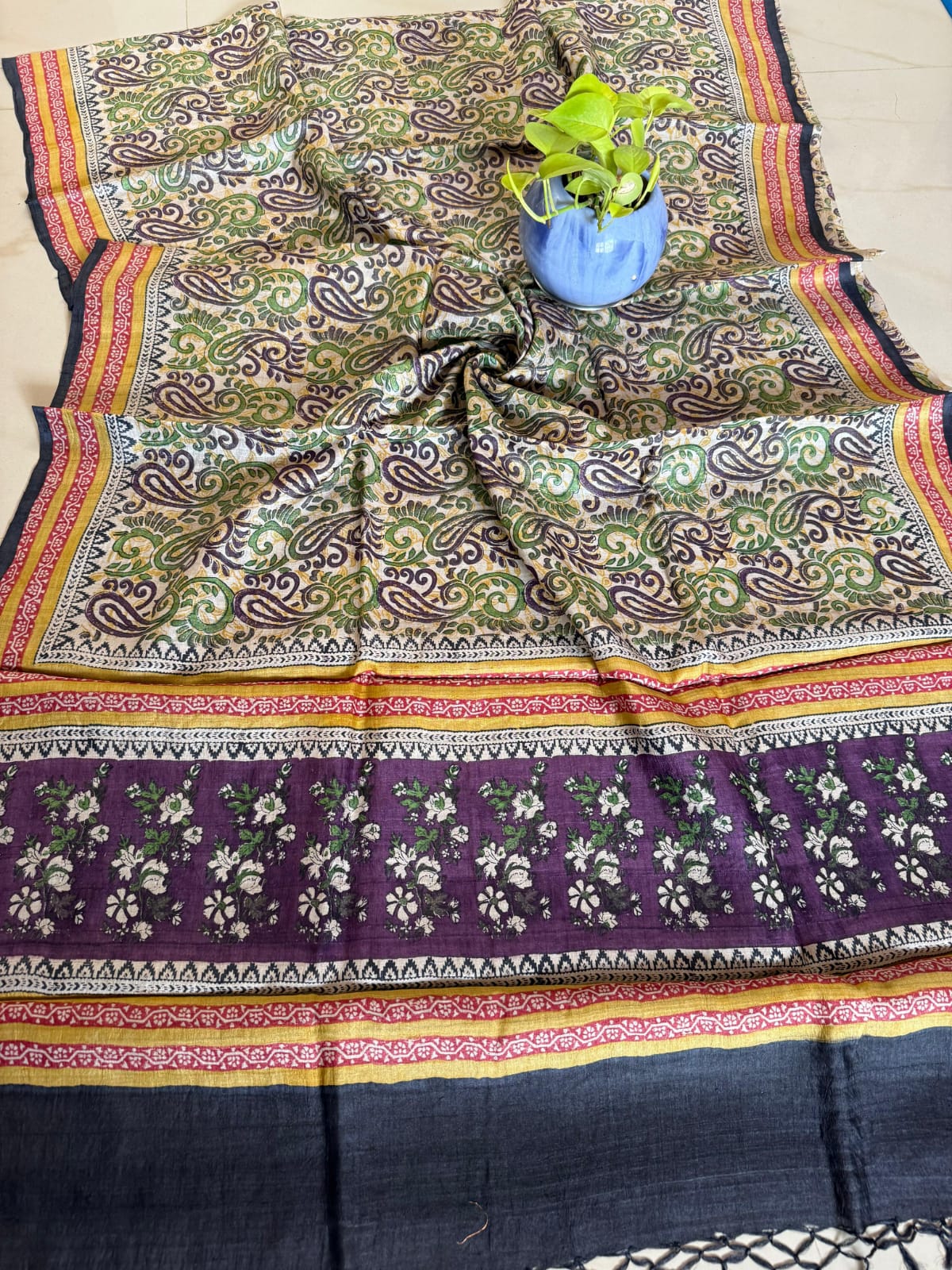 Pure Tussar Silk Saree