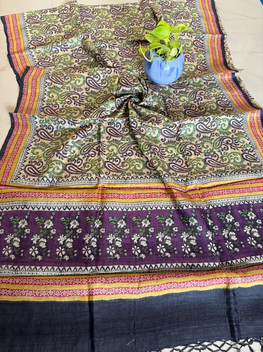 Pure Tussar Silk Saree