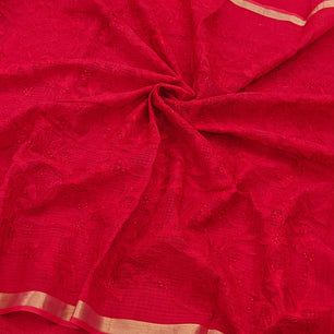 Pure Cotton Kota Saree with Embroidery Work