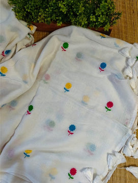Linen by Linen Saree with Embroidery