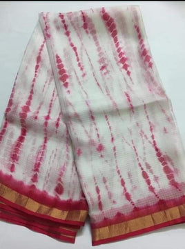 Pure Silk Kota Doria Tie & Dye Saree