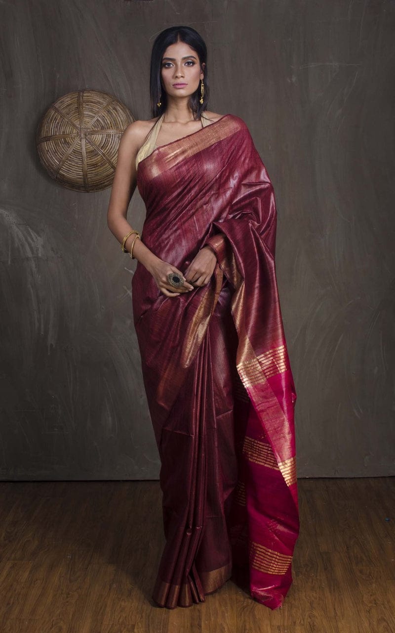 Tussar Ghicha Silk Saree