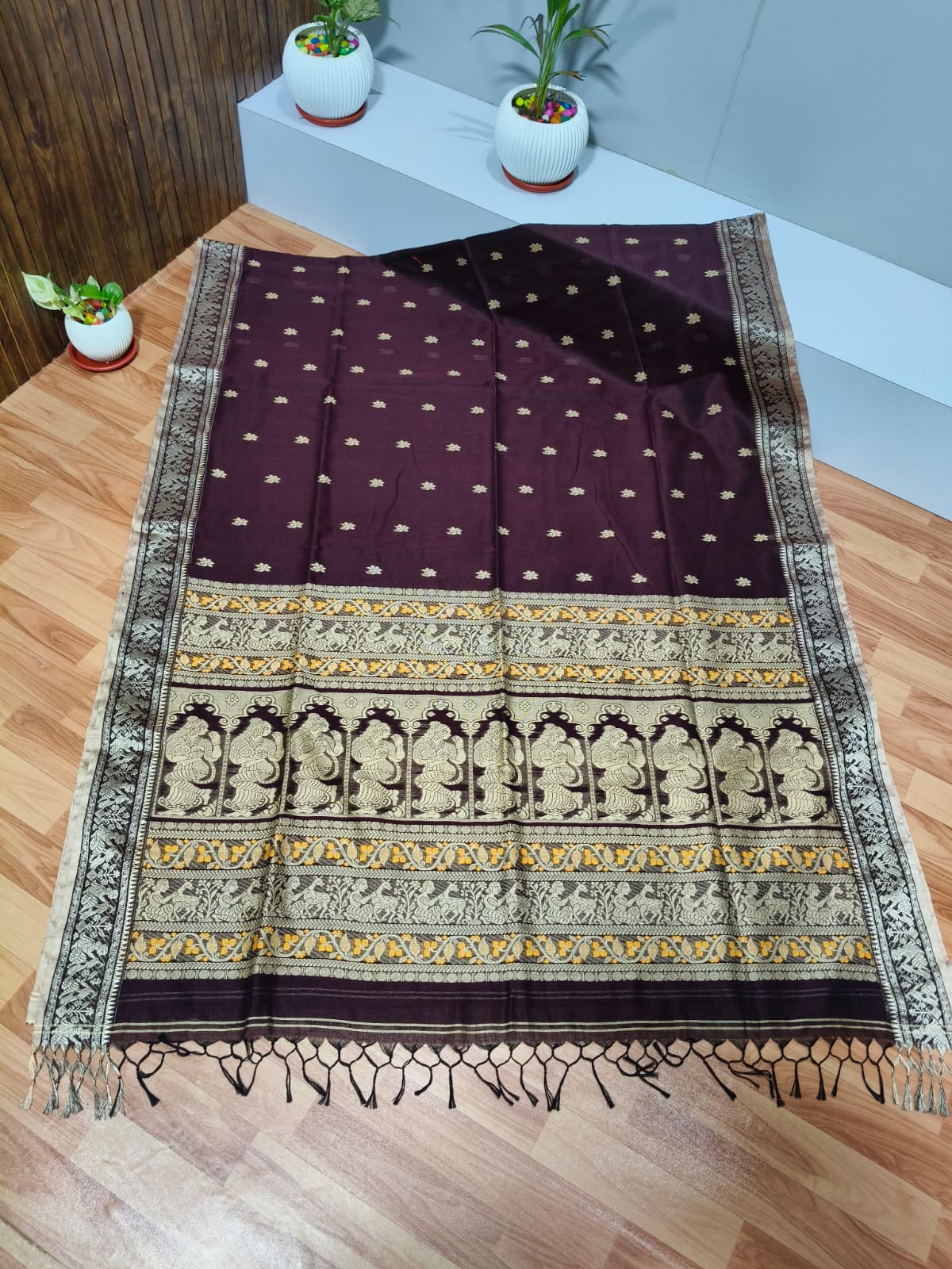 Fulia Baluchari Cotton by Cotton Saree