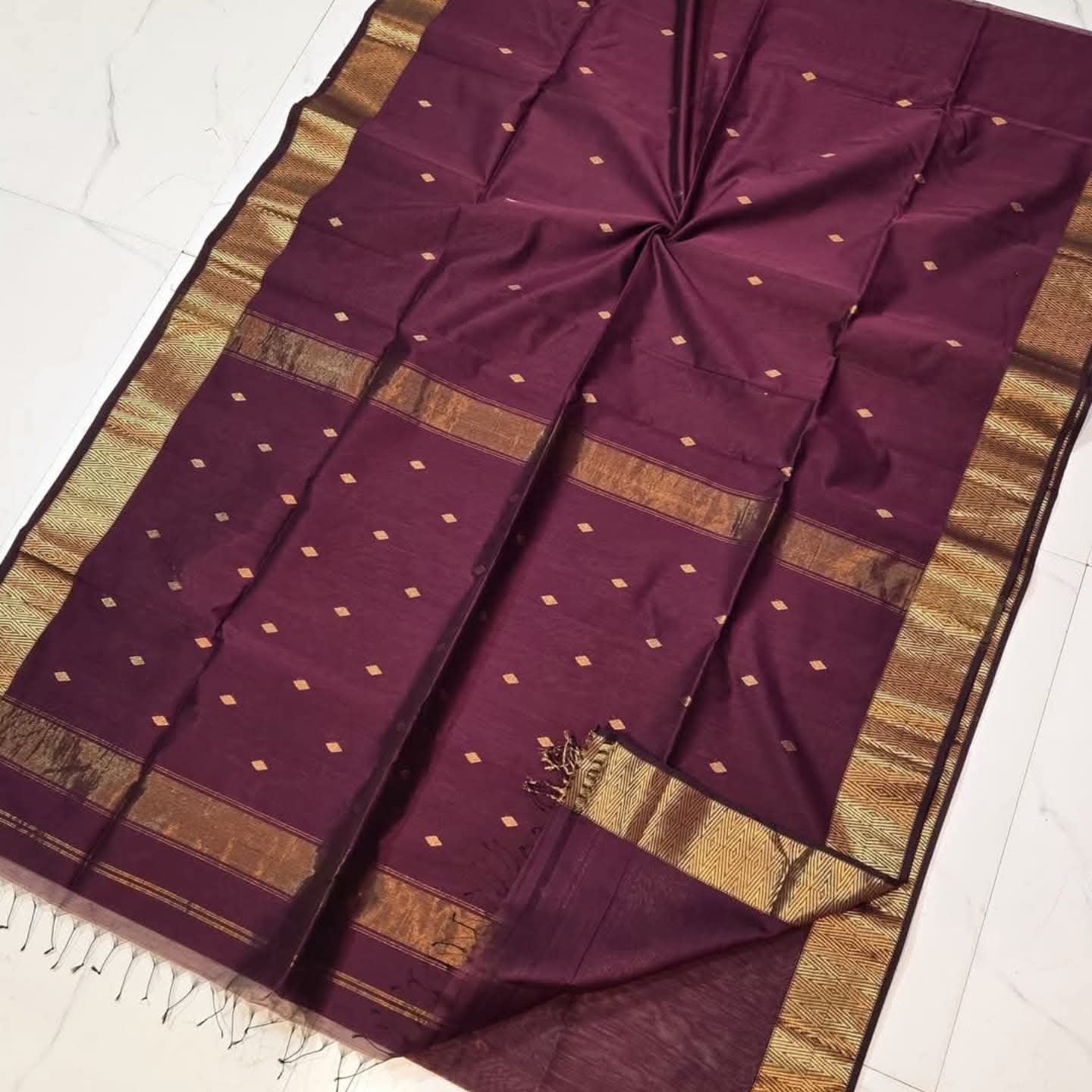 Maheshwari Cotton Silk Handloom Saree