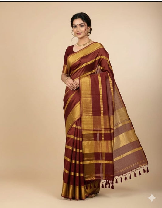 Raga Tissue Cotton Saree