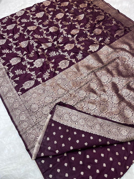 Katan Georgette Silk Saree