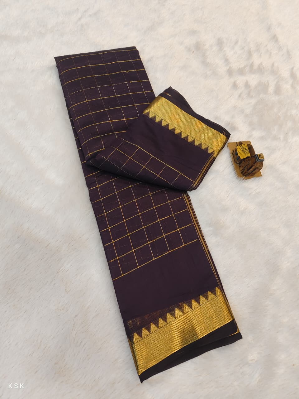 Mangalagiri Check Saree