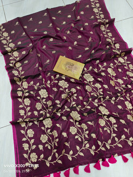 Floral Printed Mulmul Cotton Saree