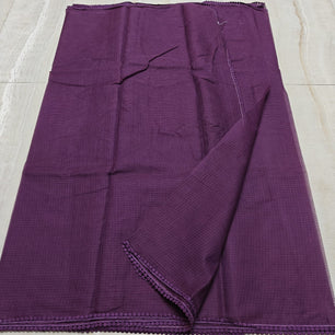 Kota Doria Saree with Crochet Lace