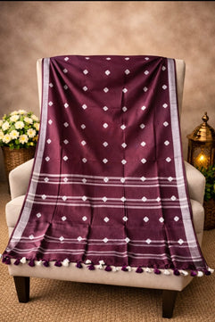 Premium Cotton Slub Shibori Saree