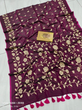Floral Printed Mulmul Cotton Saree