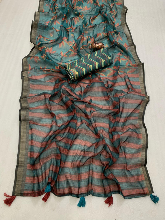 Kalamkari, Patola & Batik Print Cotton Saree