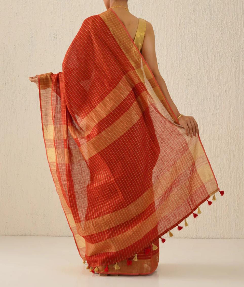 Semi Linen Saree (Style 1)