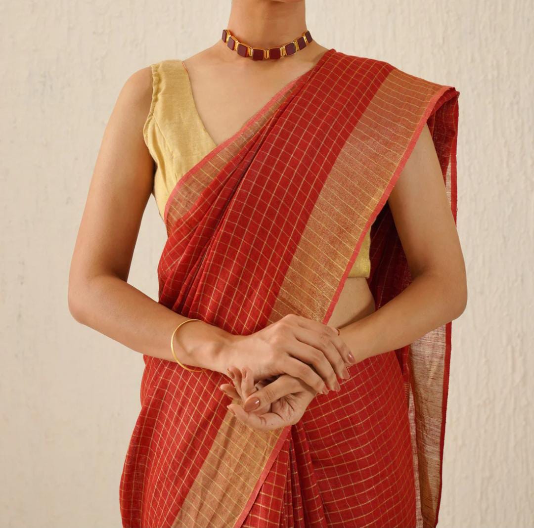 Semi Linen Saree (Style 1)