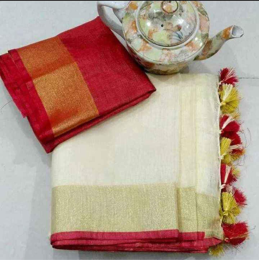 Semi Linen Saree (Style 1)