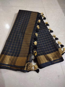 Semi Linen Saree (Style 1)