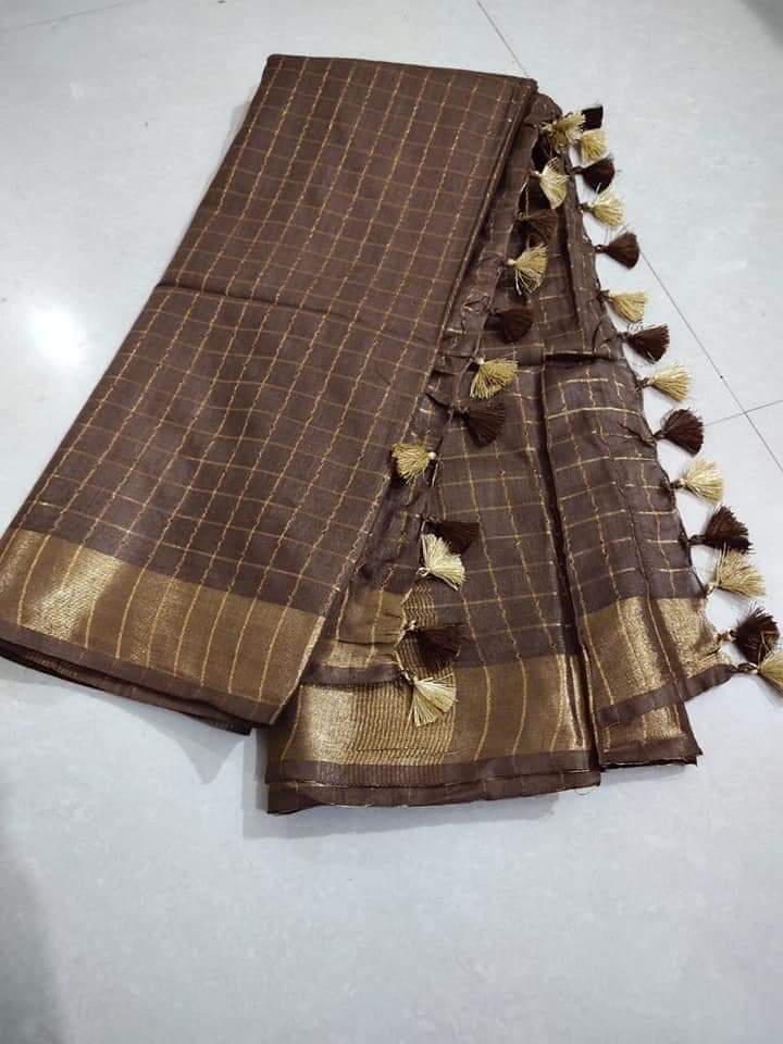 Semi Linen Saree (Style 1)
