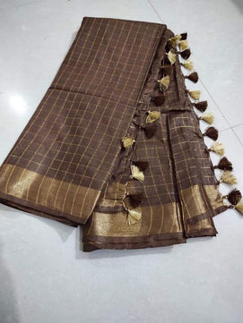 Semi Linen Saree (Style 1)