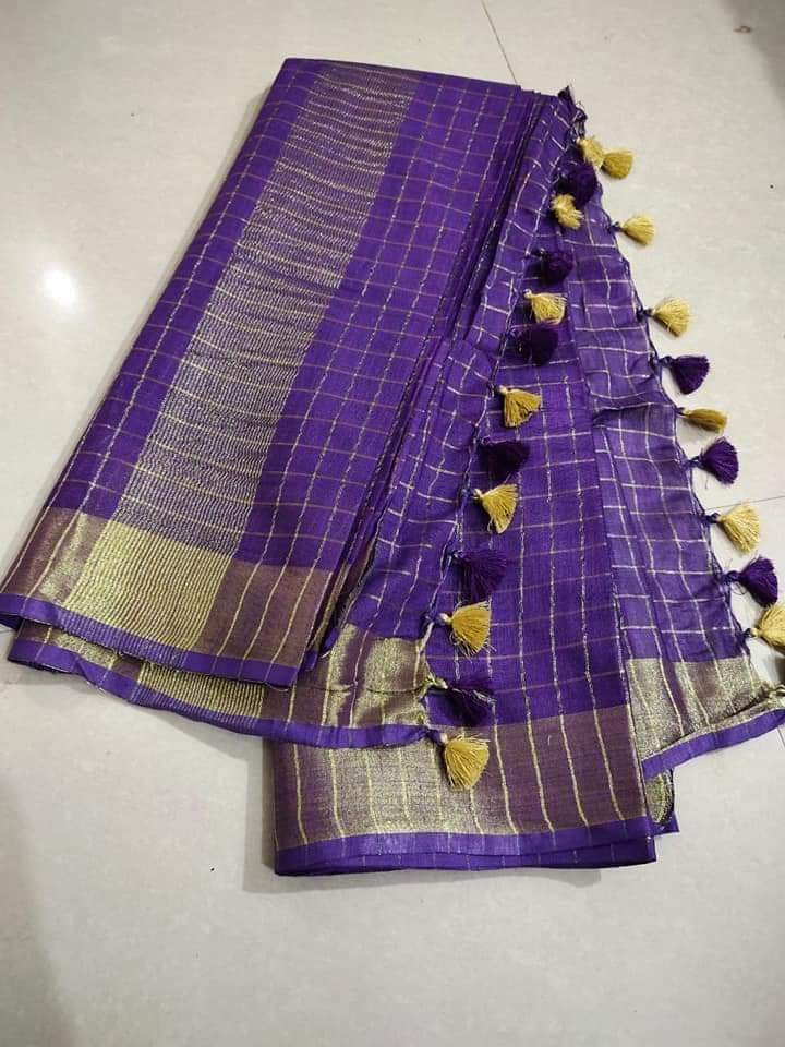 Semi Linen Saree (Style 1)