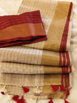 Semi Linen Saree (Style 1)