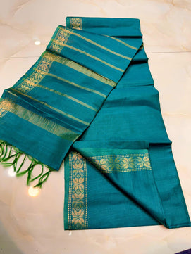 Copper Zari Weaving Border Saree