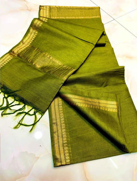 Copper Zari Weaving Border Saree