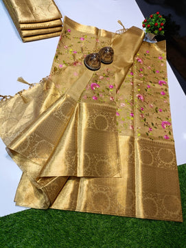 Tissue Silk Saree with embellishment work