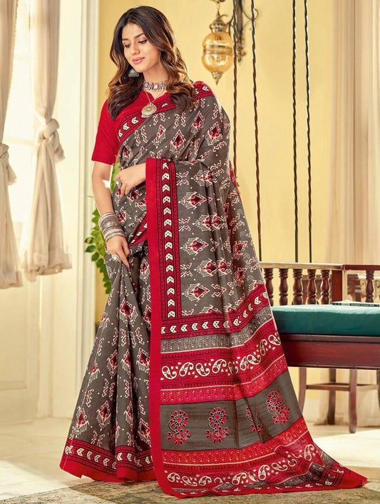 Soft Pure Cotton Printed Saree