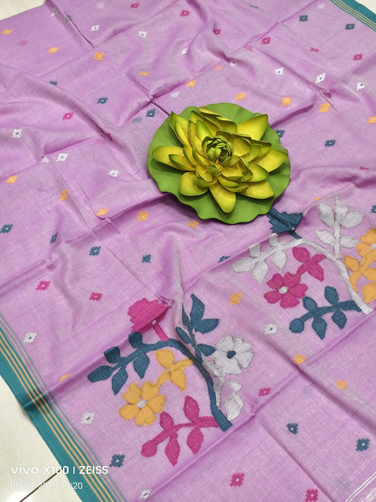 Handmade Cotton Jamdani Saree