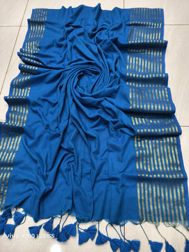 Striped Mulmul Cotton Saree