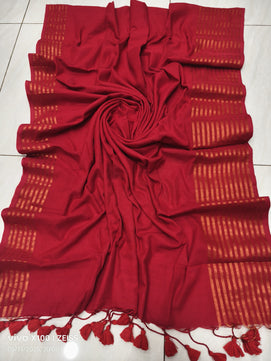 Striped Mulmul Cotton Saree