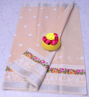 Kota Doria Embroidery Saree