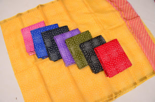 Pure Silk Kota Doria Bandhej Leheriya Saree