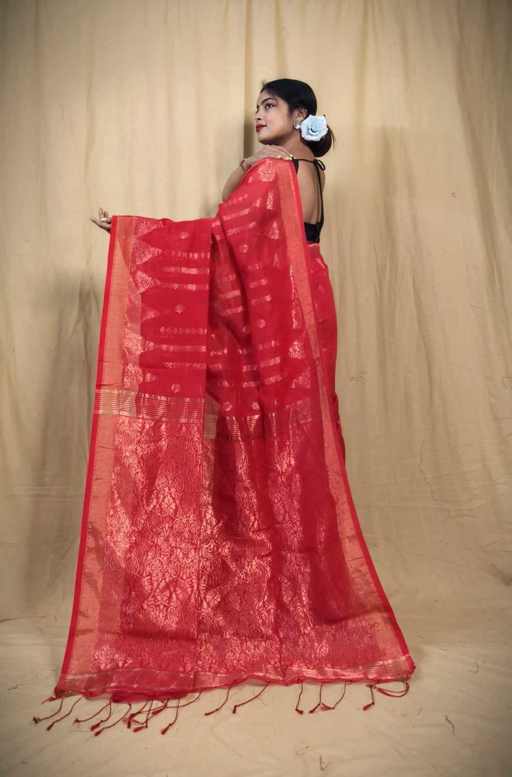 Cotton Silk Jamdani Saree